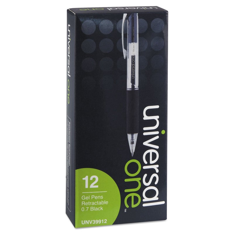 UNIVERSAL UNV39912 - Universal Clear Barrel Roller Ball Retractable Gel Pen (Grip May Vary) - Image 2